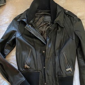Line. Leather jacket